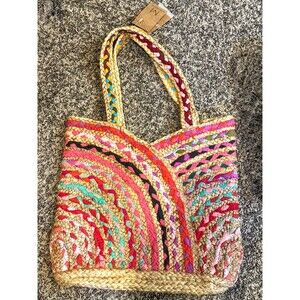 NEW Matr Boomie Fair Trade Repurposed Sari Carry-all Bag Tote Heavy Duty
